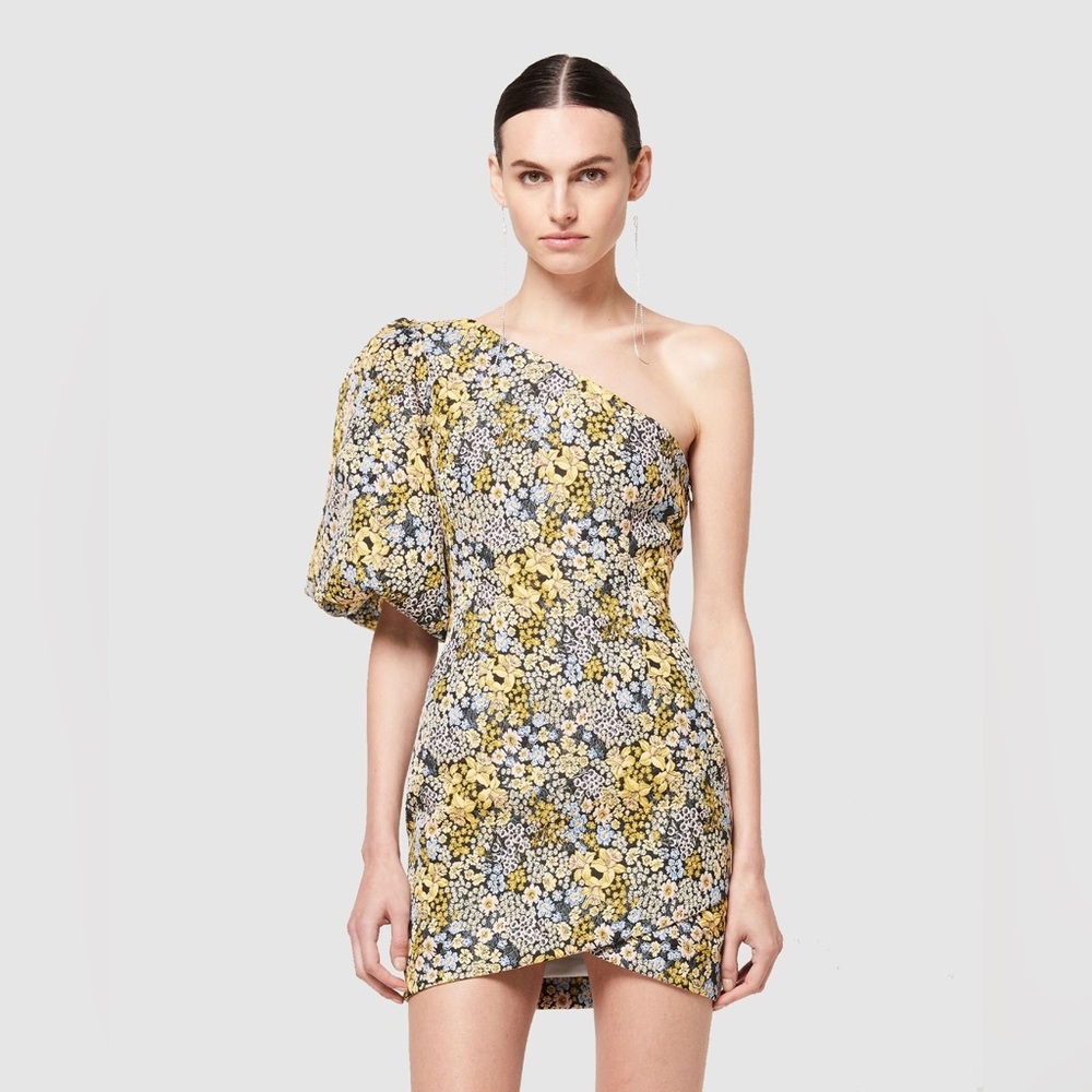 New REVOLVE x ATOIR Dare To Love Dress Floral Cameo Bloom One Shoulder Sz S / 4
